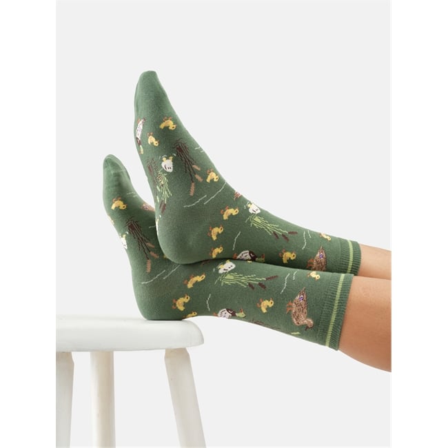 Ducks, Ripples and Reeds cotton socks