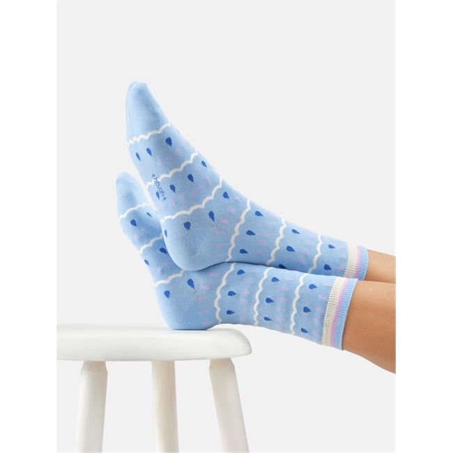 Raindrop stripe bamboo sock