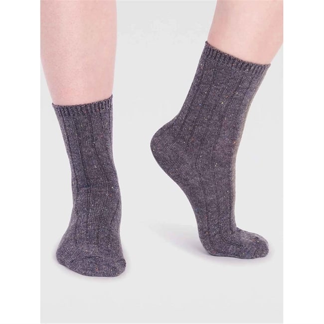 Ryleigh Ribbed Wool Blend Fleck Socks