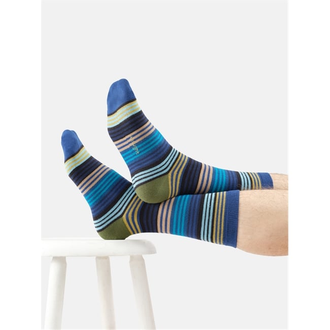 Strata Stripe cotton socks