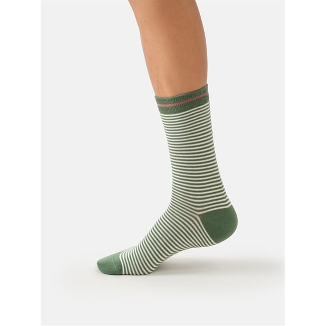 Stripe Bloom and Ride Bamboo crew sock