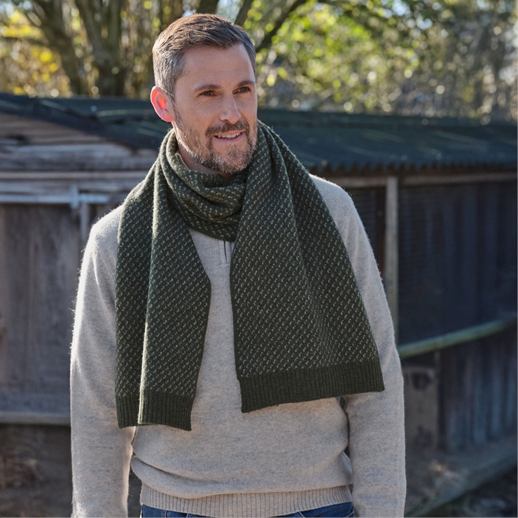 Men's Stitch & Stripe Scarf