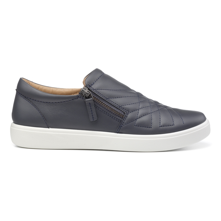 Denim Navy Women's Quilted Slip-on Trainer Poppy Trainers