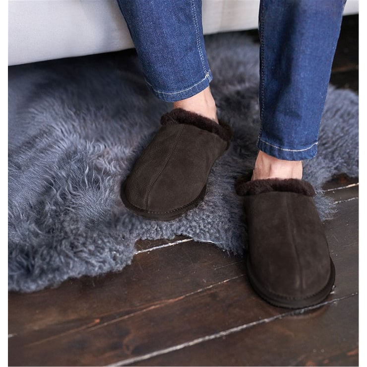 Suede & Sheepskin Mule