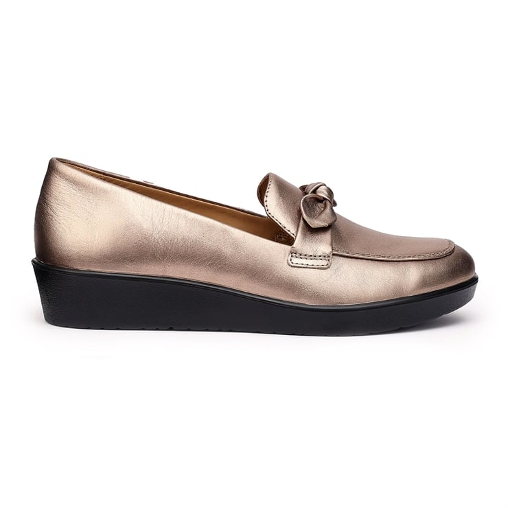Rose Gold | Women's Smart Wedge Loafer | Amber Shoes | Hotter UK