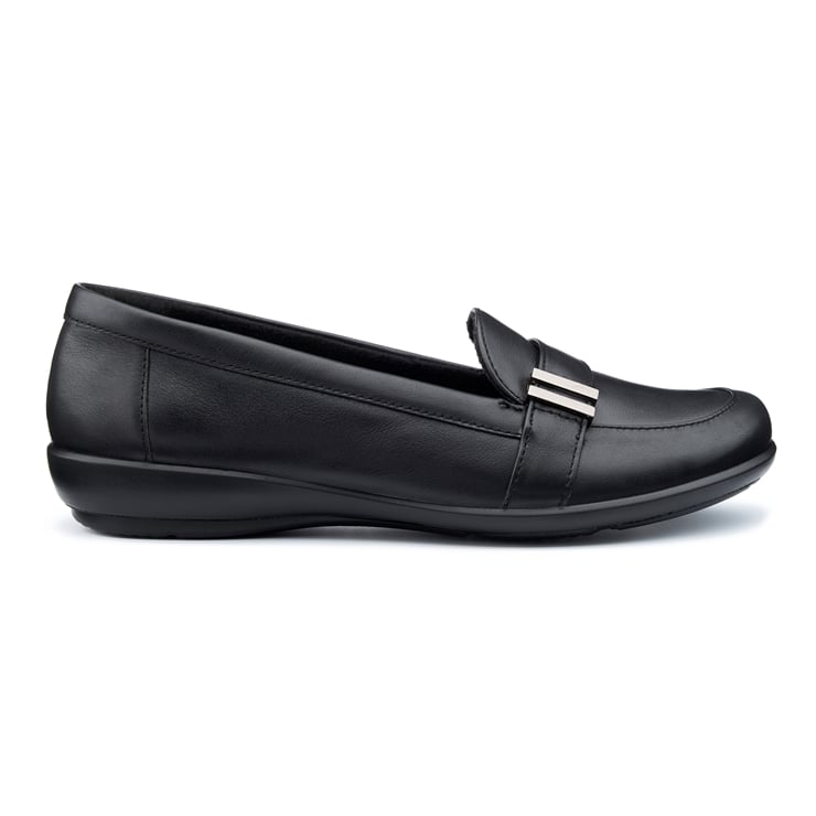 Black Women's Slip-On Smart Shoe Clay Shoes Hotter US