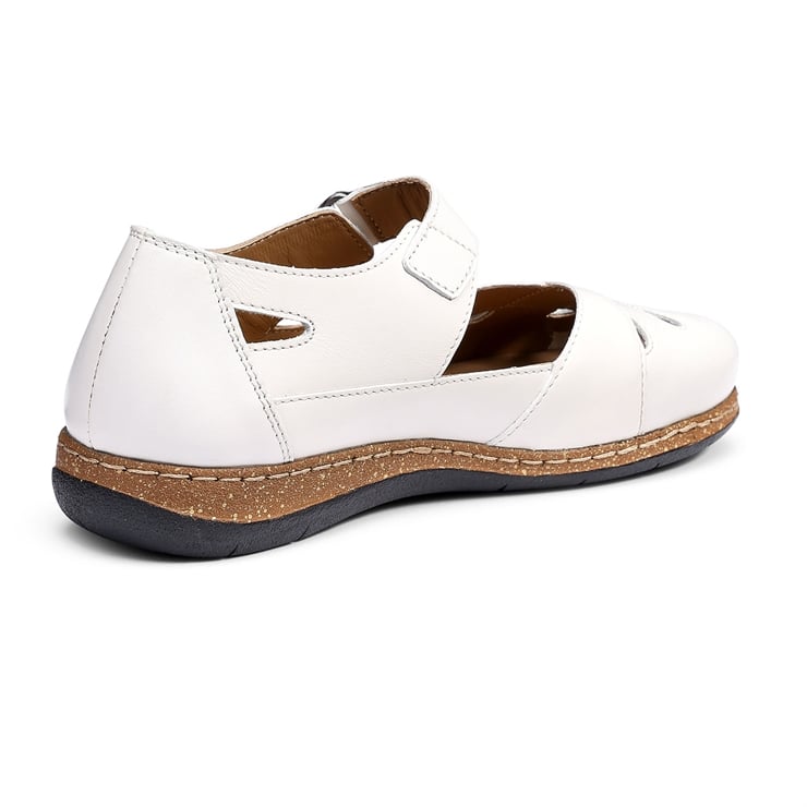 White | Women's Smart Leather Shandals | Devi Shoes | Hotter UK