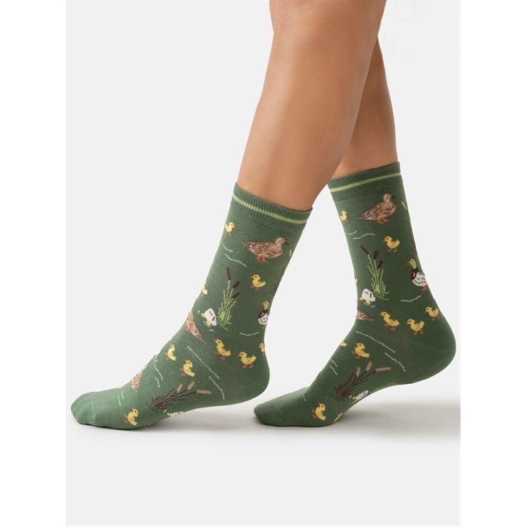 Ducks, Ripples and Reeds cotton socks