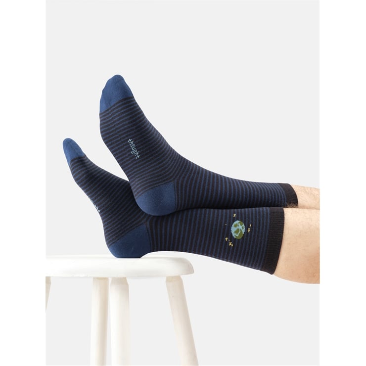 Planet Earth stripe socks