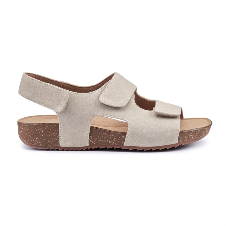 Cork Footbed Sandals Cork Sandals Womens Uk Taupe Women's Suede