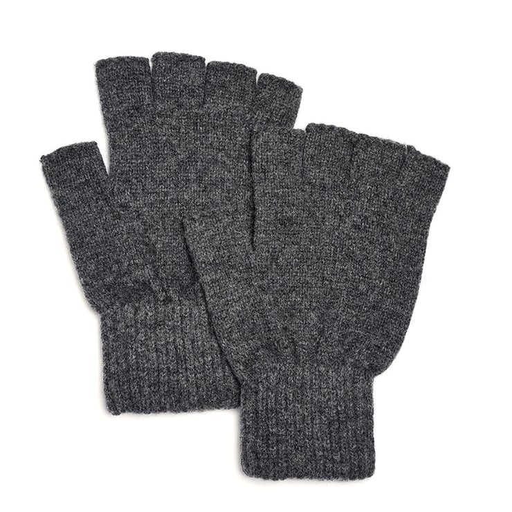 Men's Essential Lambswool Fingerless Gloves
