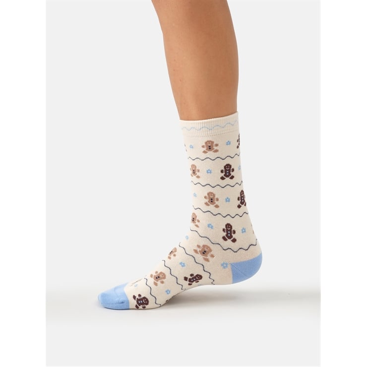 Gingerbread person socks