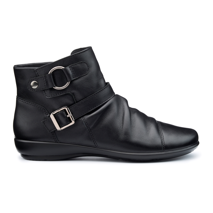 Black Women's Biker Boot With Inside Zip Hampstead Boots