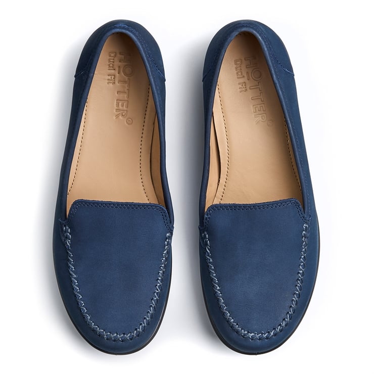 French Navy | Women's Classic Moccasin | Jazz Shoes | Hotter UK