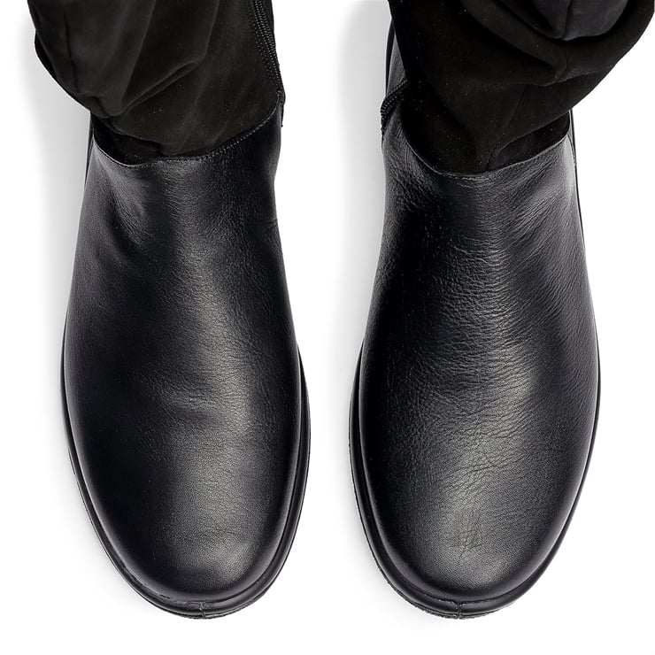 Boohoo Flat Black Suede Chelsea Boots Boohoo Black Sock Style