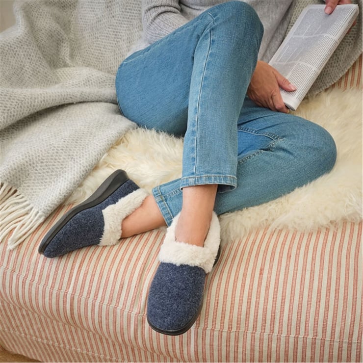 French Navy | Women's Cosy Slippers | Snug II Slippers | Hotter US