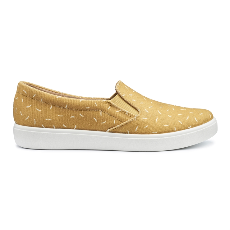 Mustard Fleck Women's Slip-On Canvas Shoe Tara Trainers