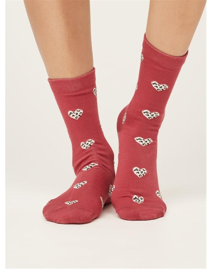 Leopard Heart Socks 
