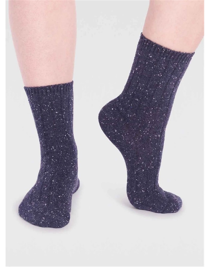 Ryleigh Ribbed Wool Blend Fleck Socks