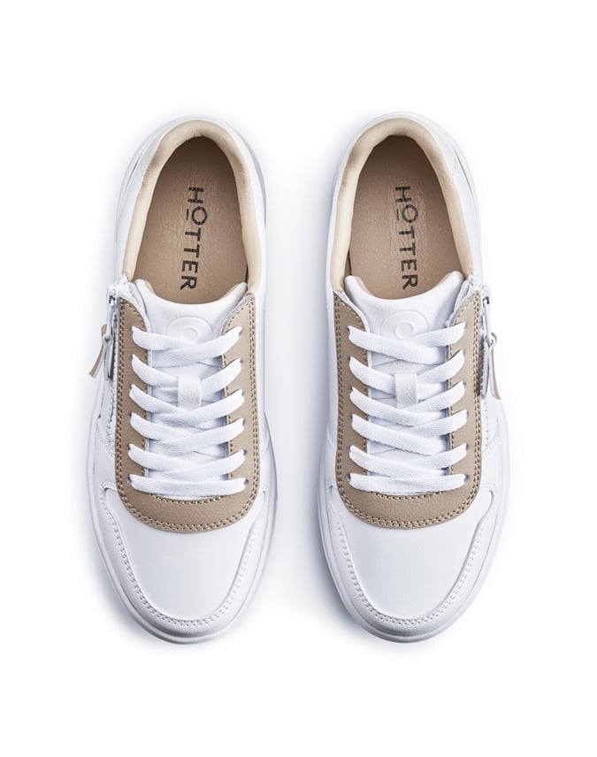 White / Beige | Galaxy Sneakers | Hotter US