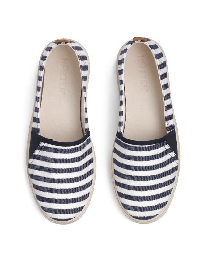 Navy Stripe | Tansy Shoes |Hotter UK