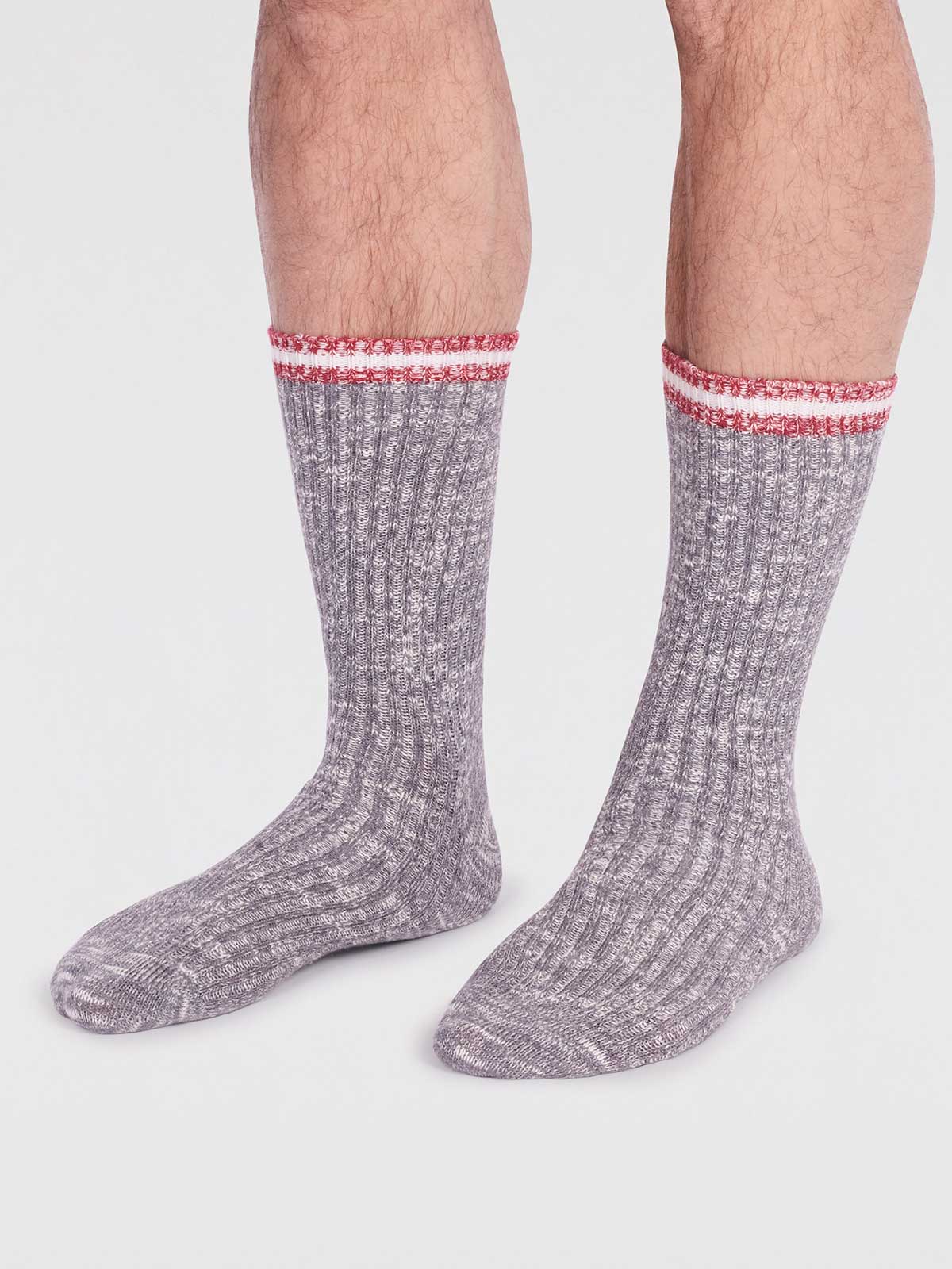 Grey | Phillip Organic Cotton Fleck Socks |Hotter UK