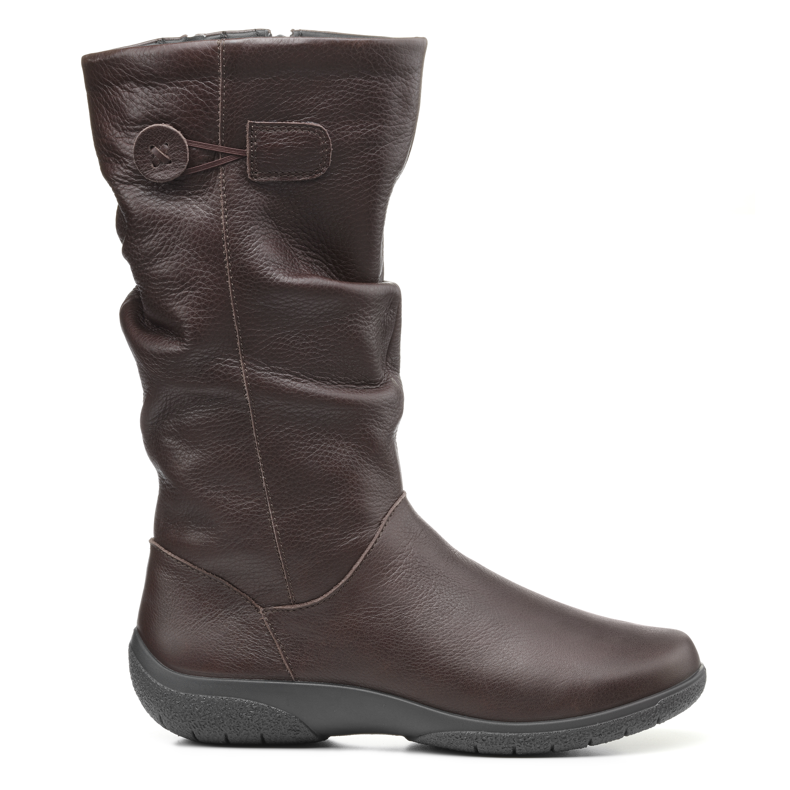 thumbnail image 2 of Brown Womens Flat Calf High Boots Calf Boots Knee Length Flat Boots Knee High Boots Wide 2 of 13