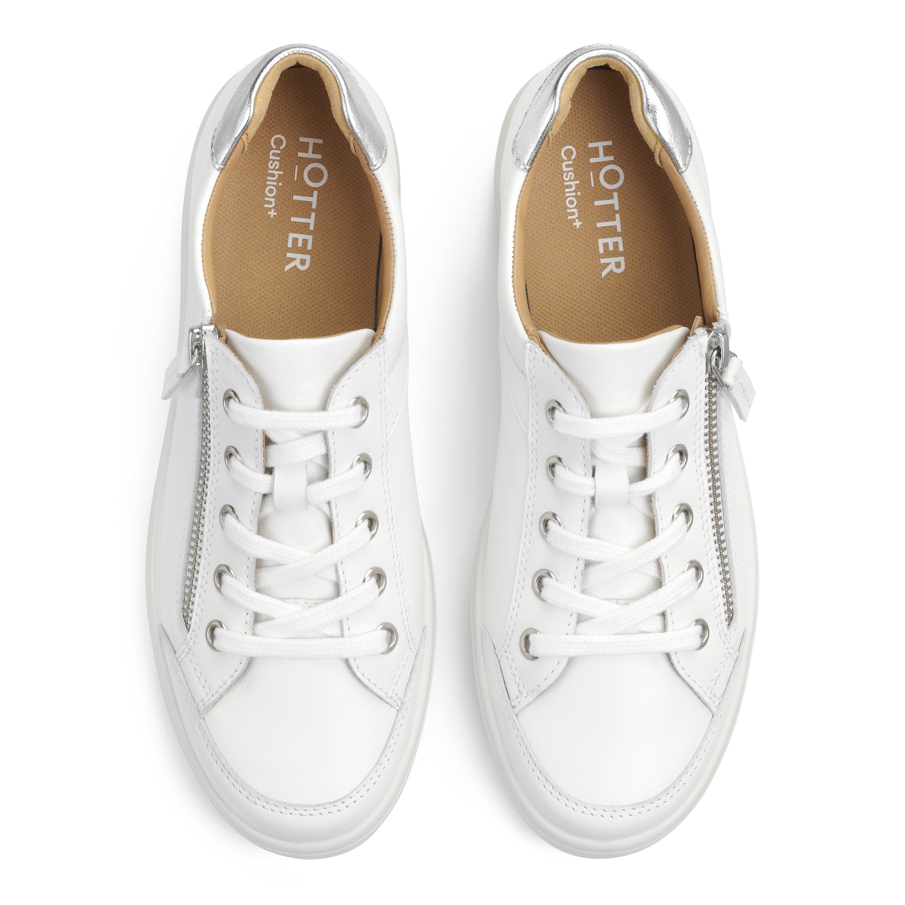 White | Chase II Trainers |Hotter UK