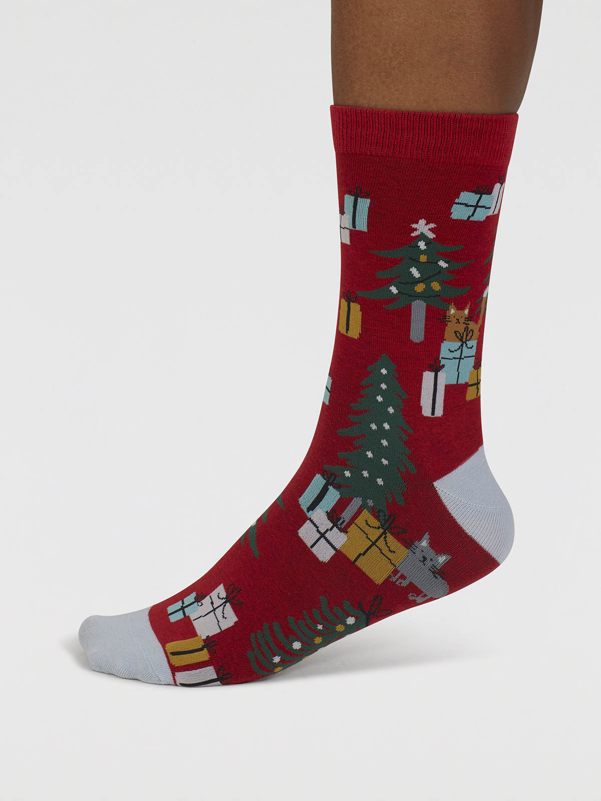 Poppy Red | Jemila Christmas Socks |Hotter UK