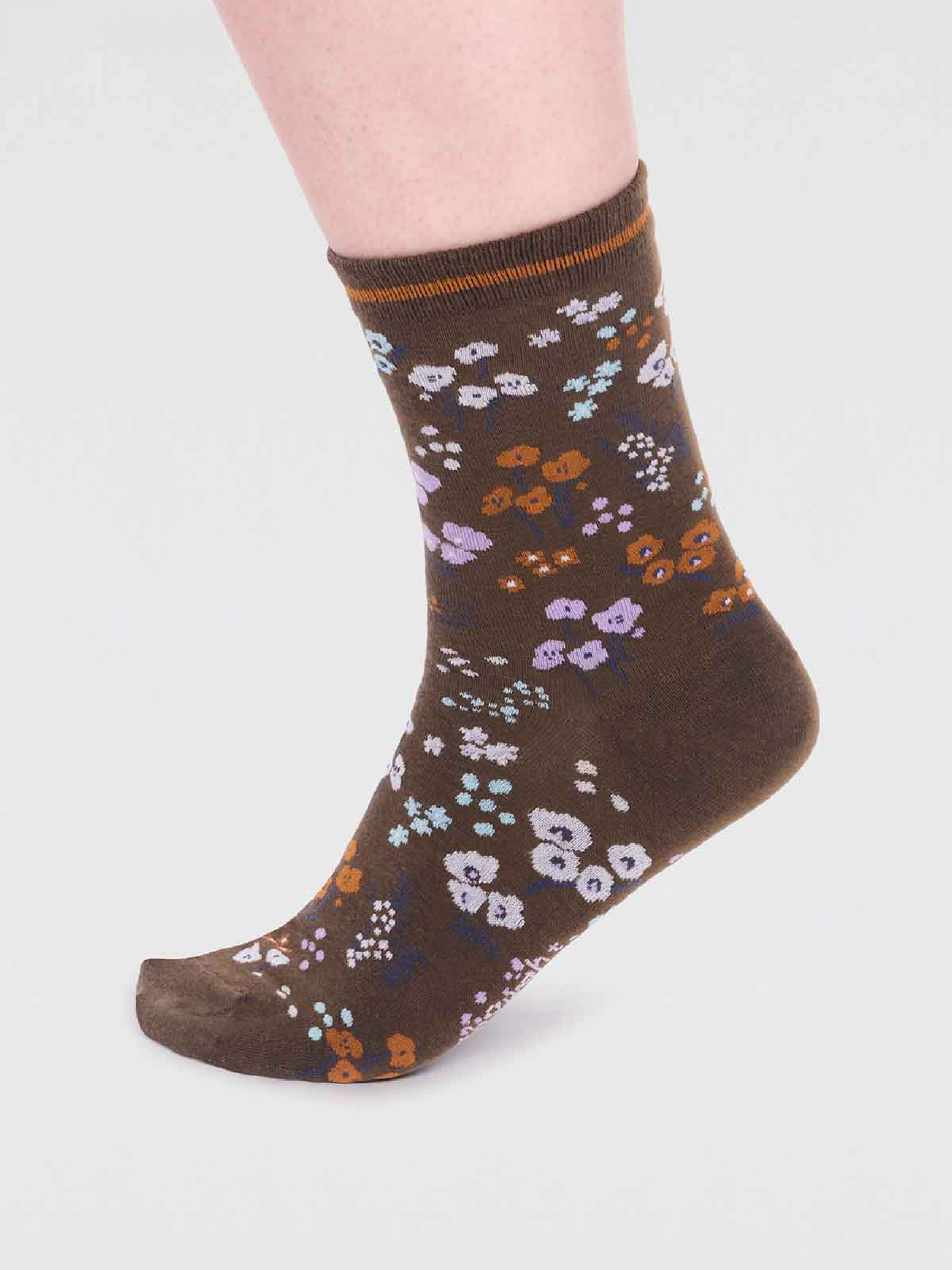 Brown | Laney Cotton Socks | Hotter UK