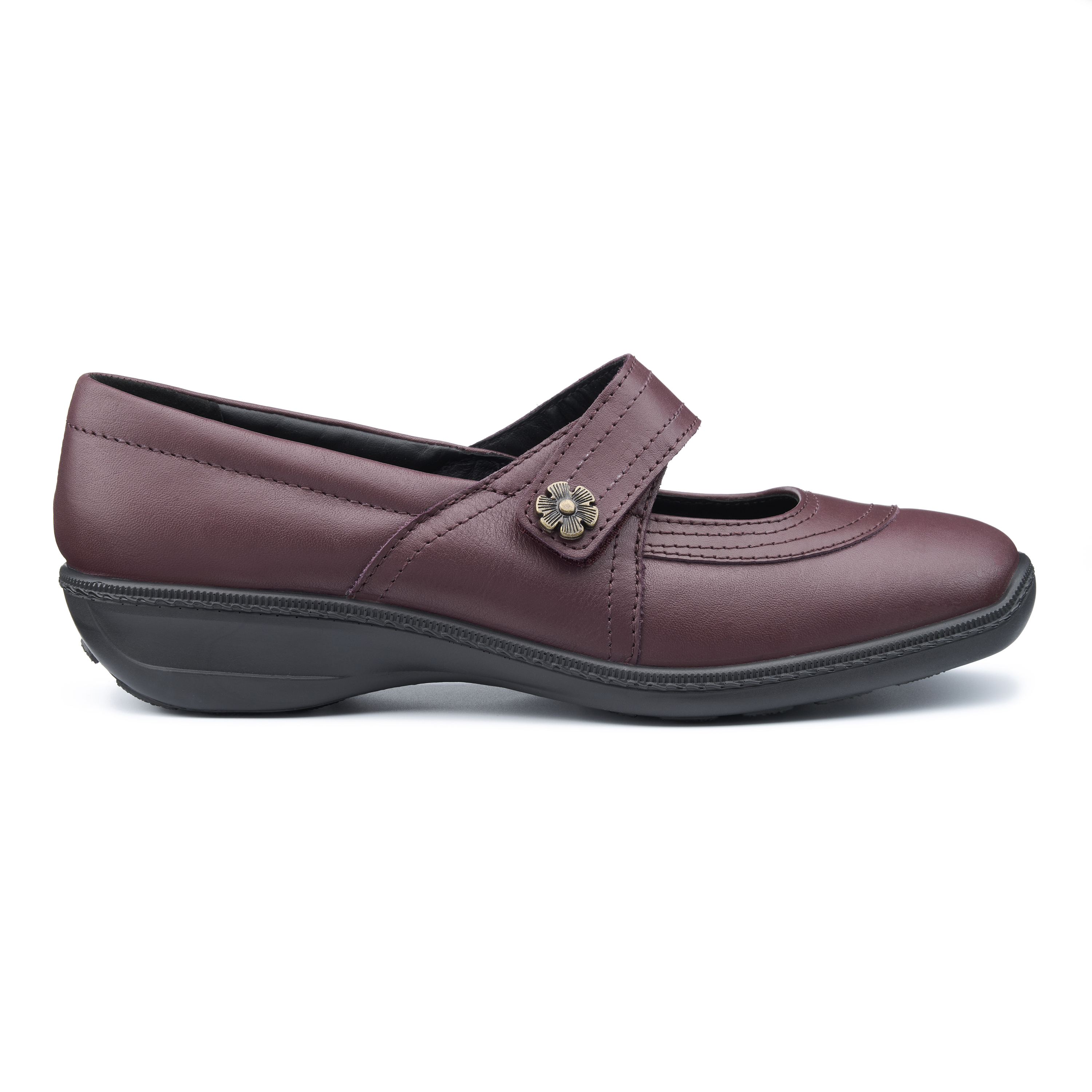 Boulevard Women's Extra Wide EEE Fitting Touch Fastening Shoes - Black Size 11