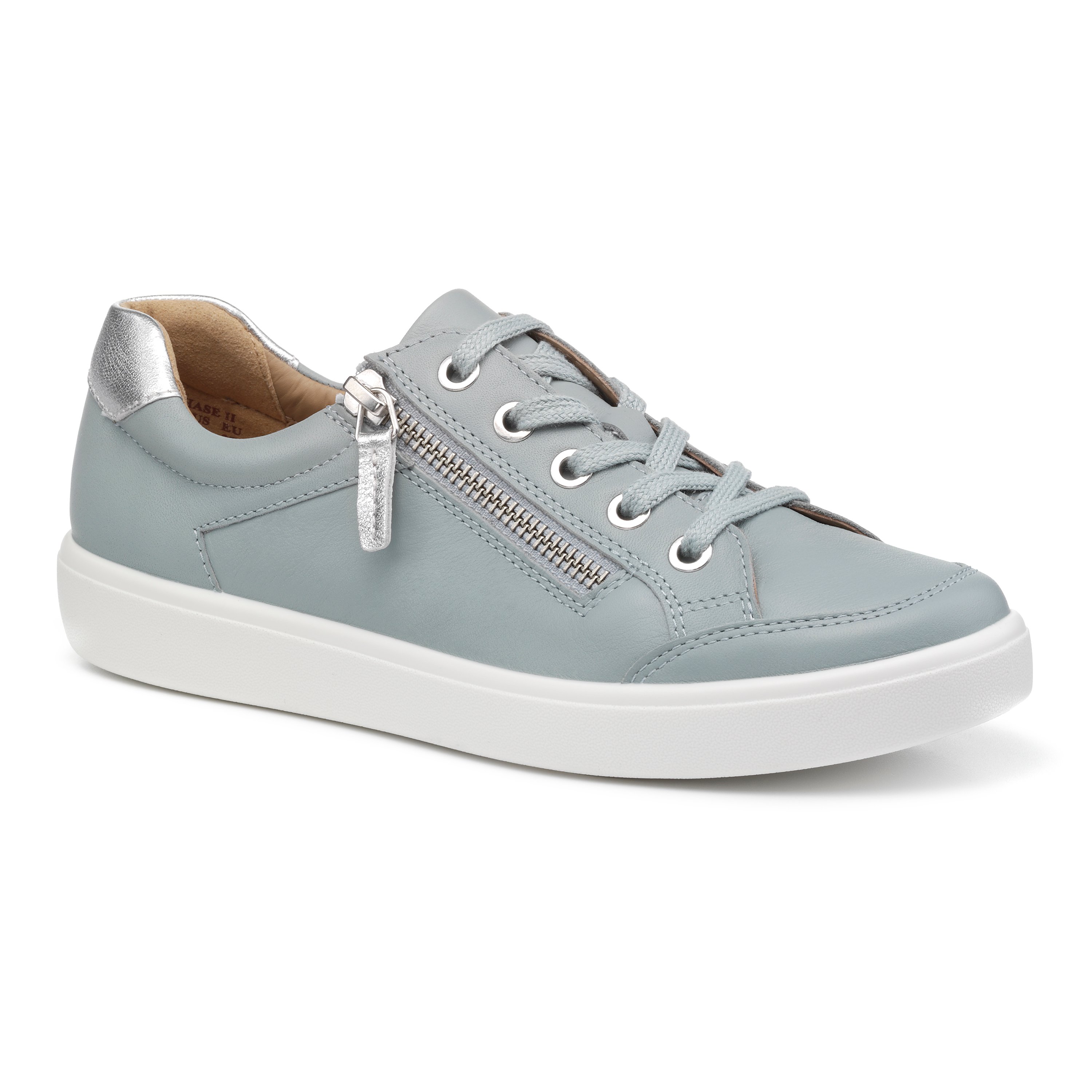 Sage Metallic Women s Casual Sneaker With Side Zip Chase II Sneakers Hotter US