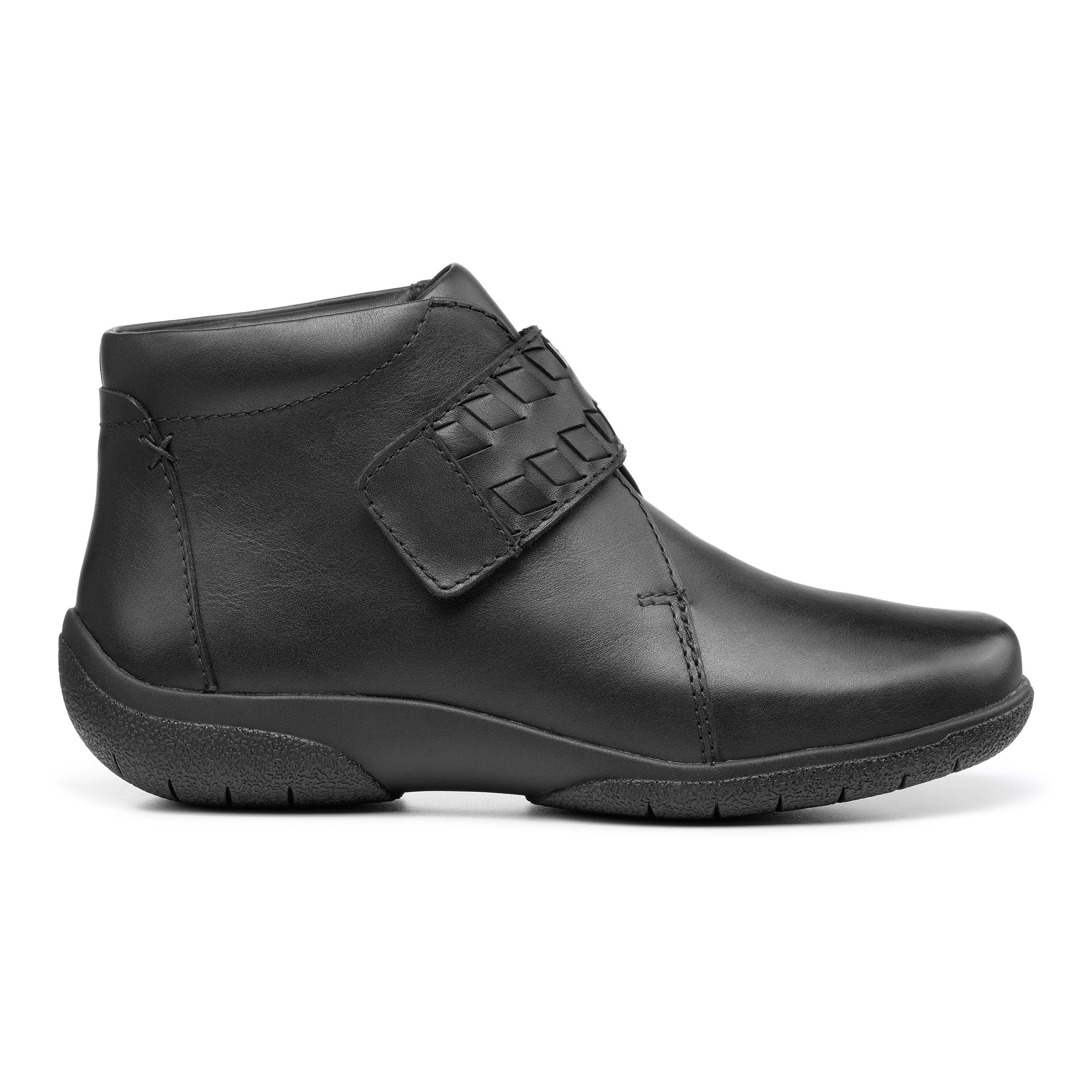 Black leather casual boots best sale