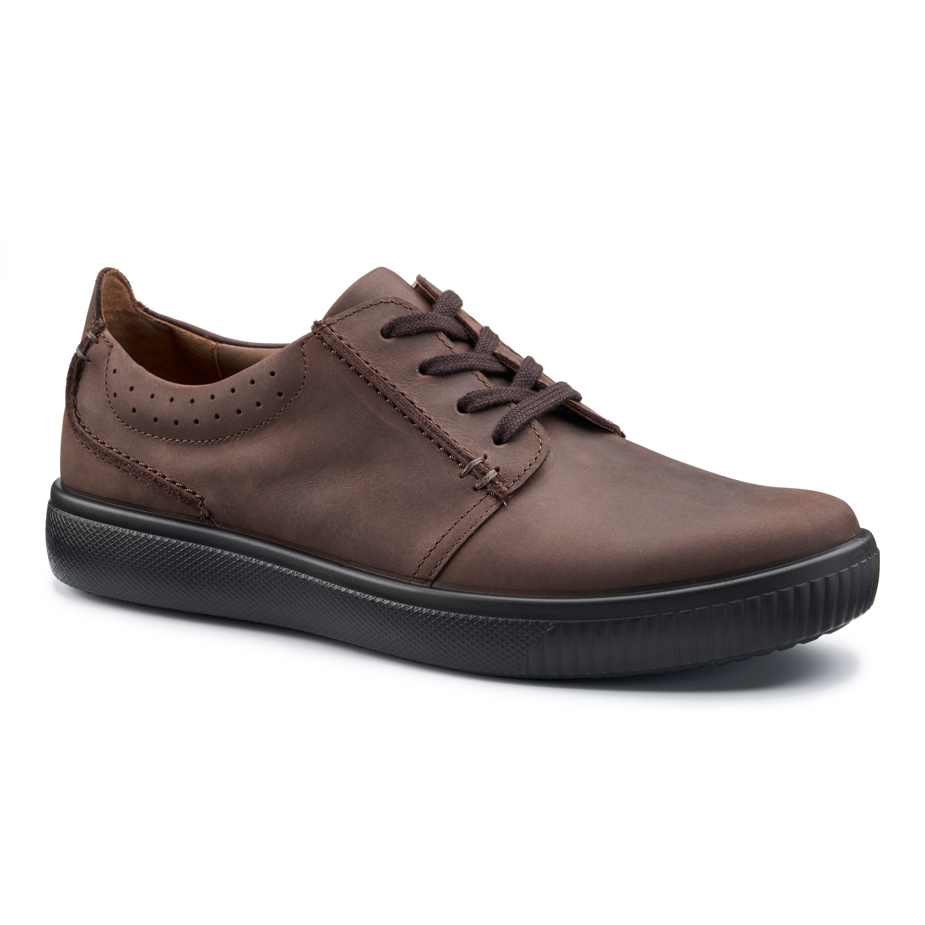 Chocolate | Men’s Oiled Nubuck Shoe With Laces | Jasper Trainers ...