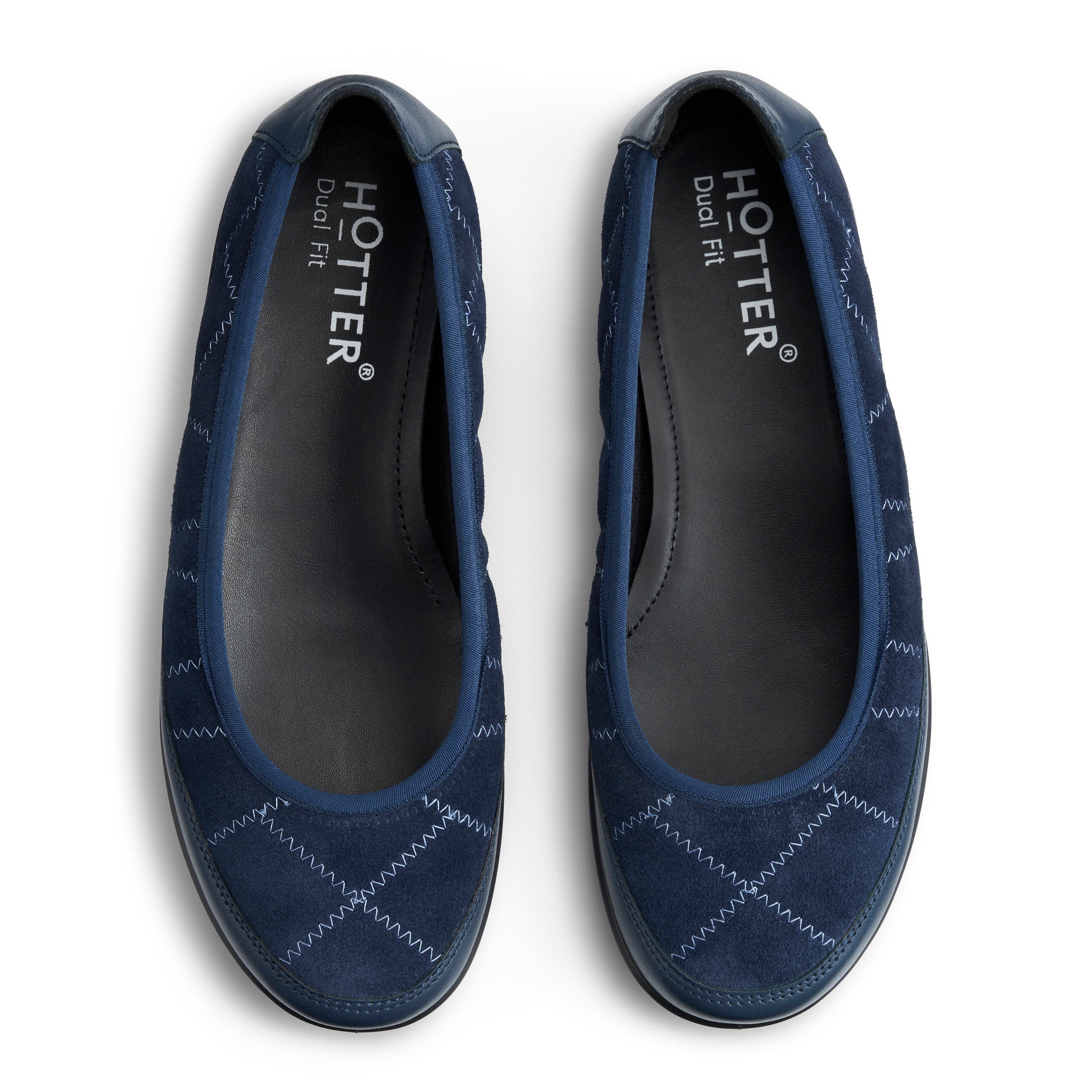 Ladies navy flat shoes size 7 best sale