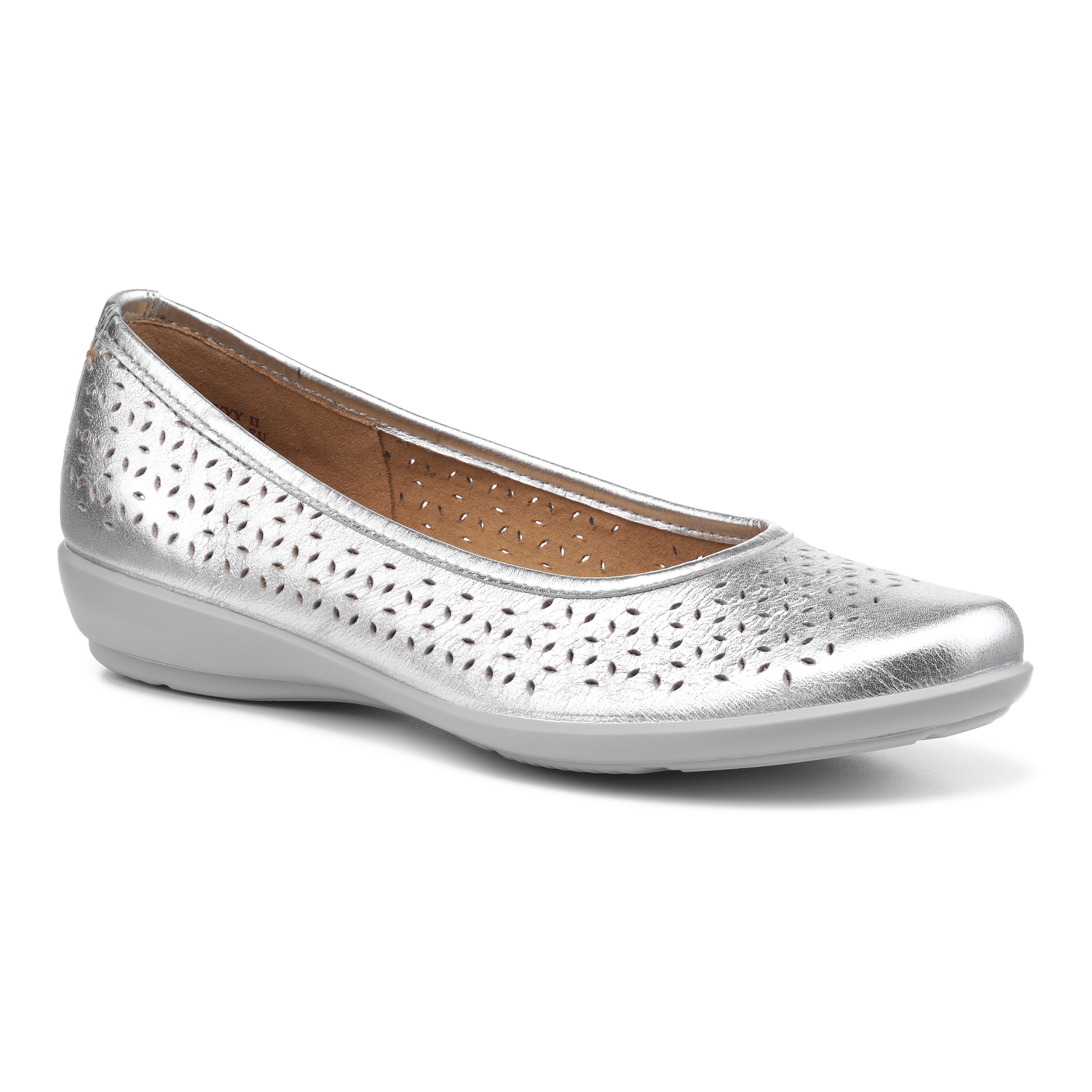 Silver Womens Breathable Ballerina Pump Livvy Ii Shoes Hotter Us 2612