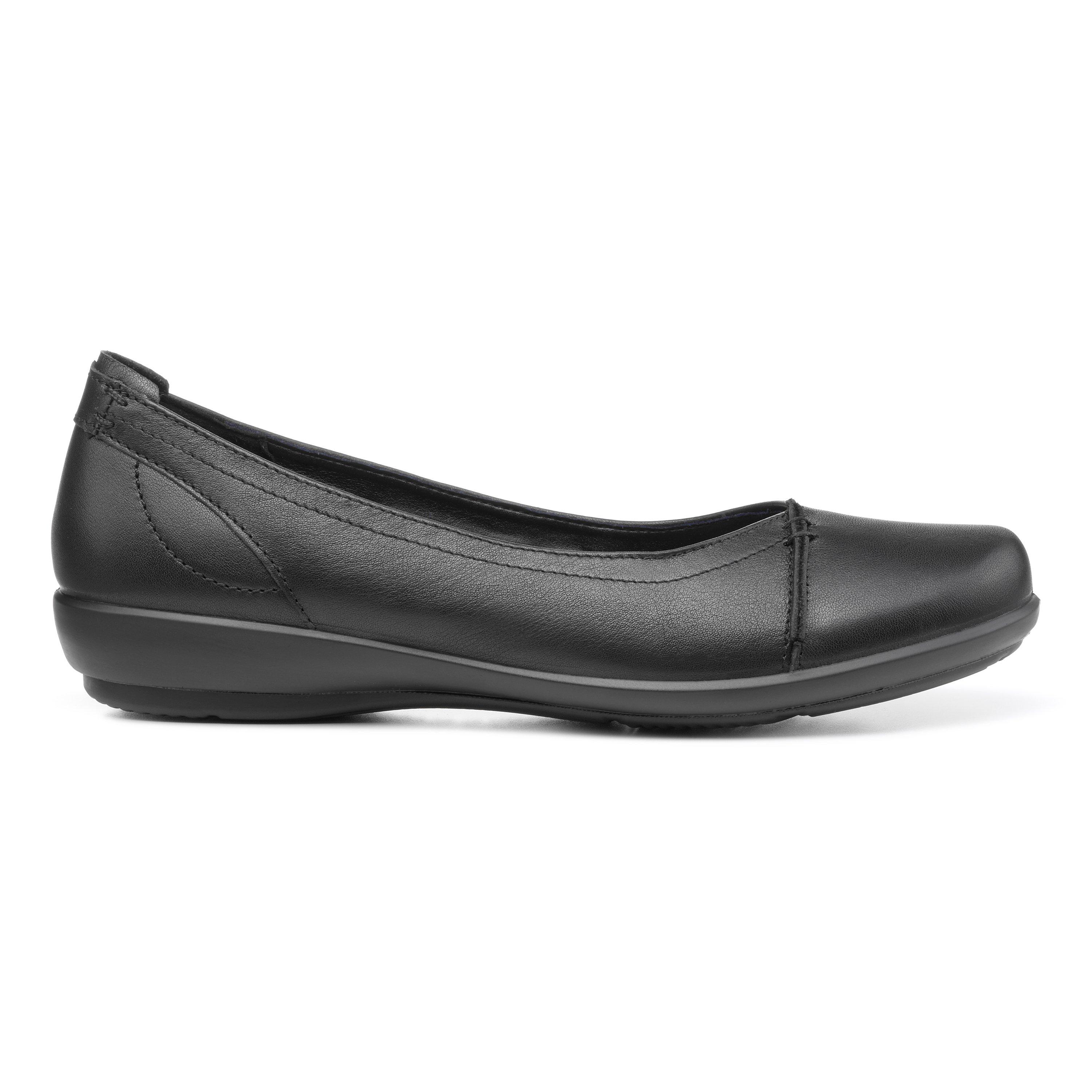 Ladies black leather flat shoes uk hotsell