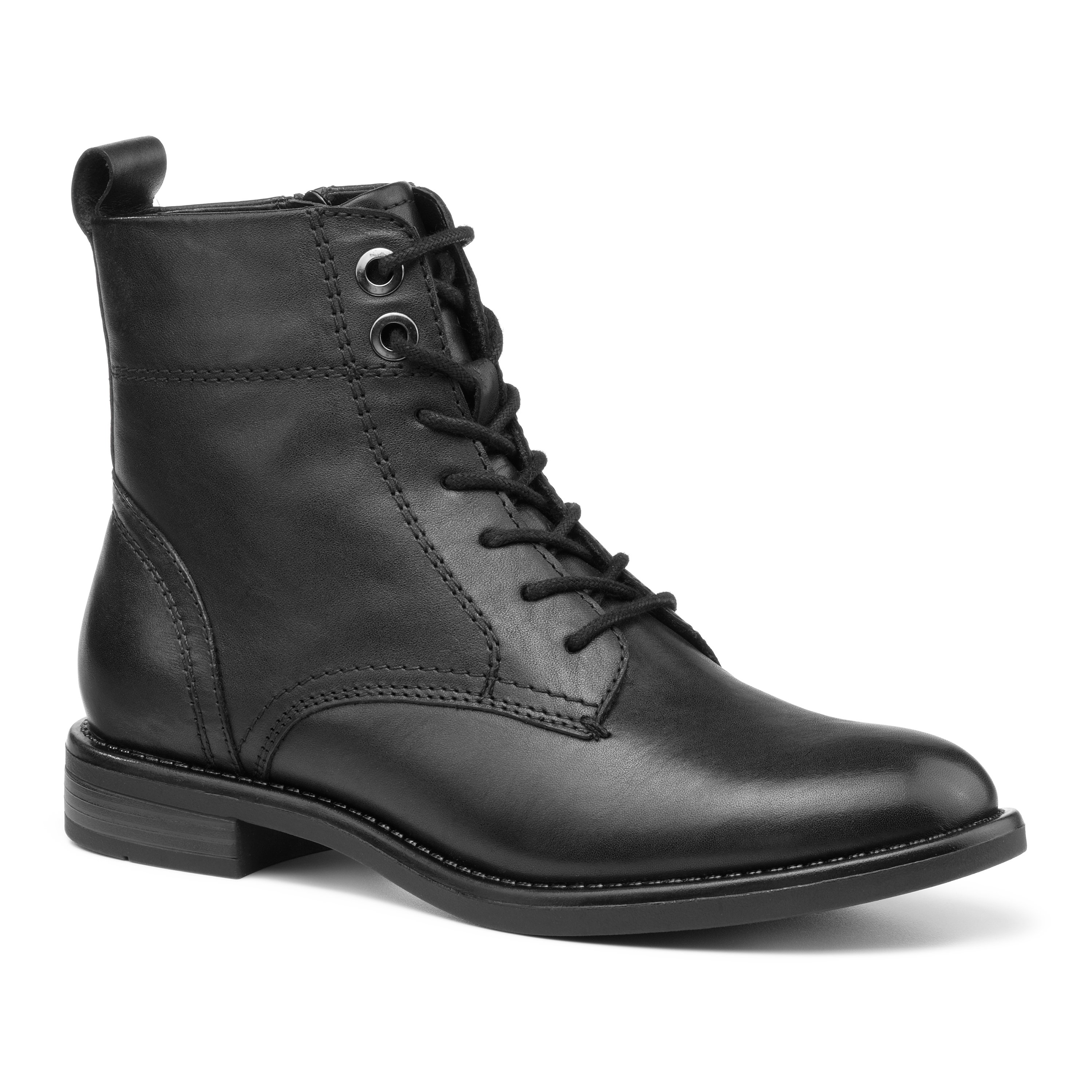 Black lace up shoe boots hotsell