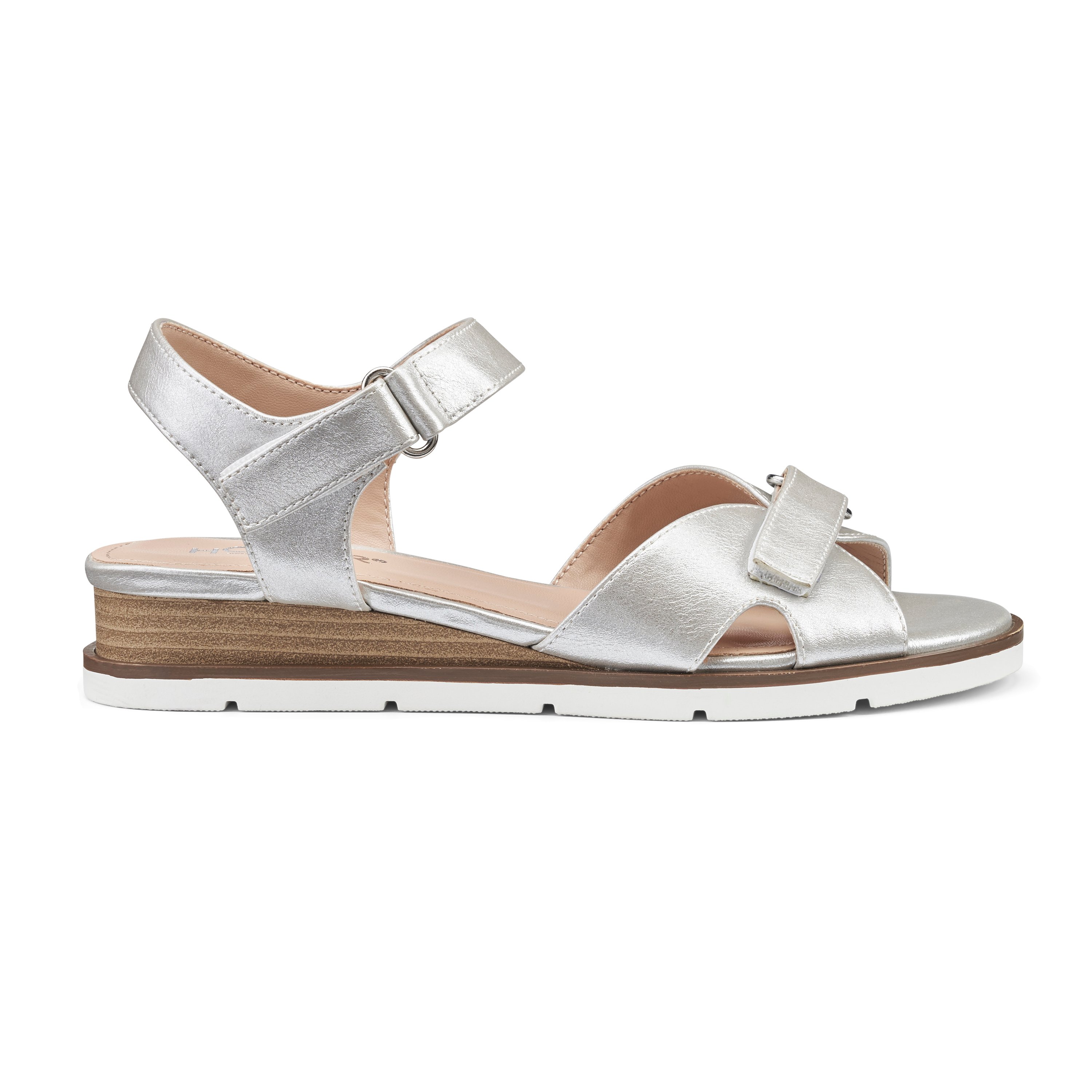 Closed Toe Silver Small Wedge Sandals Silver Low Wedge Sandals Outlet