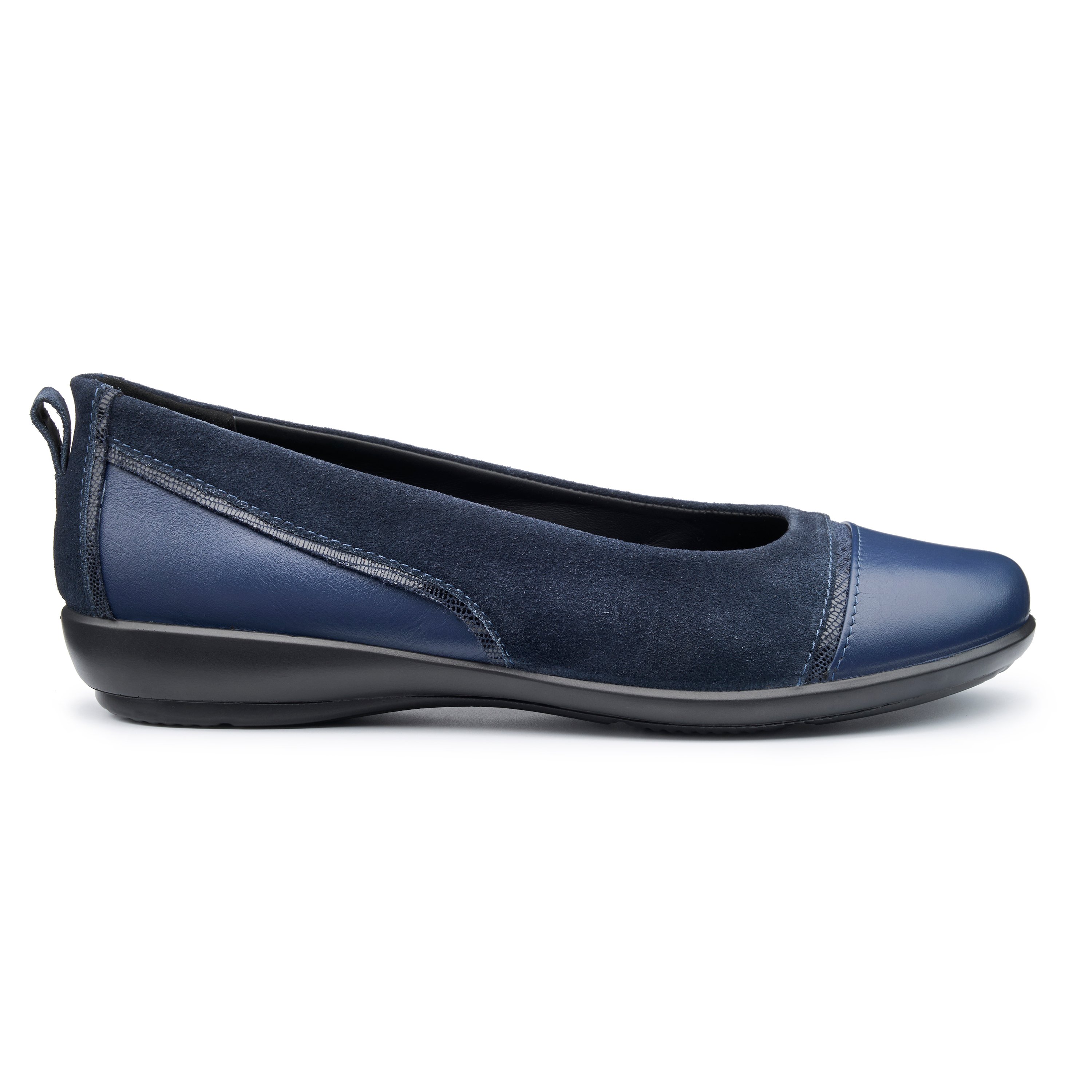 French Navy Women s ballet pump Wren Shoes Hotter UK